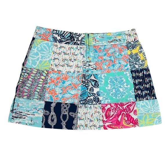 Lilly Pulitzer Patchwork SKIRT size 4 NOT A SKORT - Picture 3 of 13